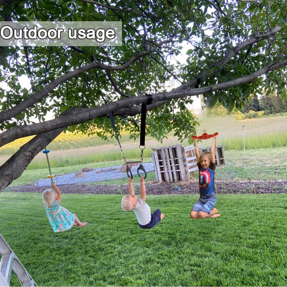 AMYESE Swing Spins - 360° Spinner Swing for Boys Girls Indoor Outdoor Twister Activity, Flip Toy for Teens Exercise, Build Kids Body Strength, Basement Playground Backyard Fun Accessory, Green