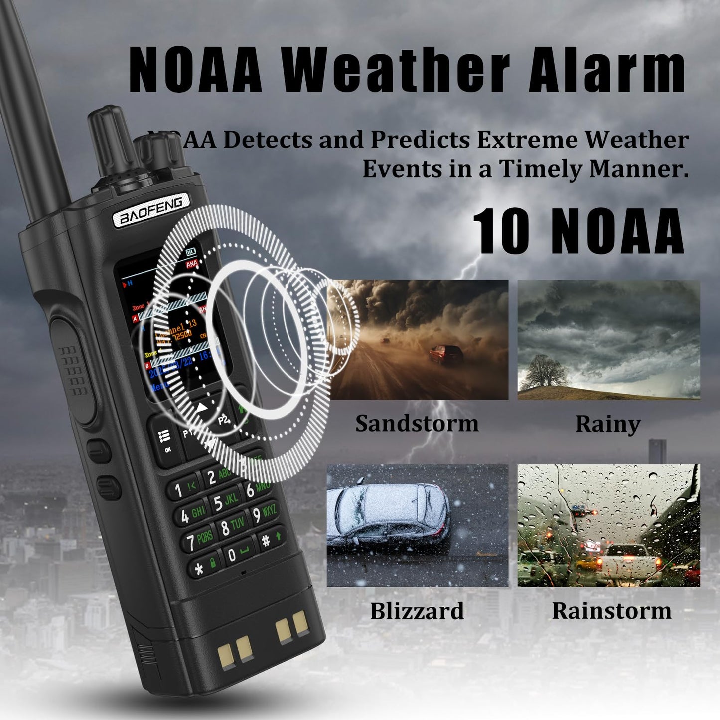 BAOFENG DM32 DMR Radio 10W High Power Radio GPS/APRS Two Way Raido USB-C Charging Multi-Band FM/AM Wakkie Talkie DM-32