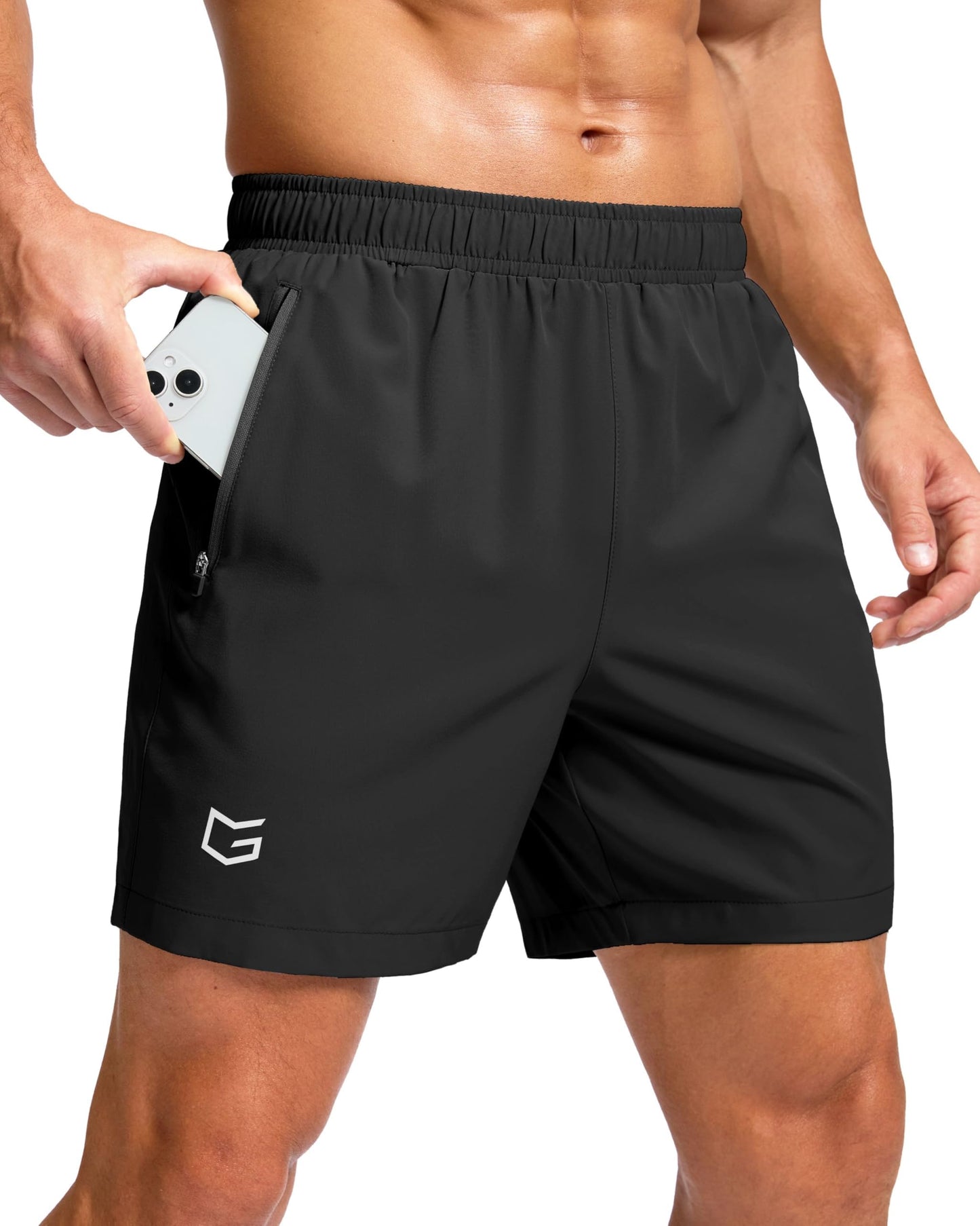 G Gradual Men's Athletic Running Shorts with Zipper Pockets Quick Dry 7"/ 5"/ 9" Workout Gym Shorts for Basketball Hiking(Mint Moment,9XXL)