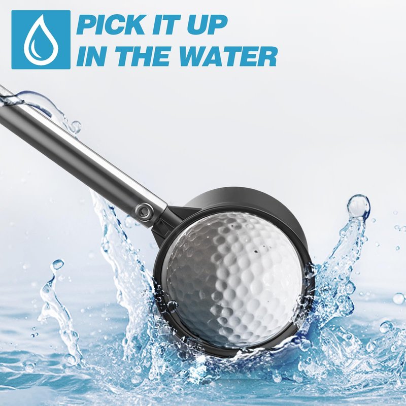 XSMSGO 9Ft/12Ft Telescopic Stainless Steel Golf Ball Retriever for Water, High Durability Double Sided Golf Ball Picker Upper, Men's and Women's Golf Accessories Gifts.