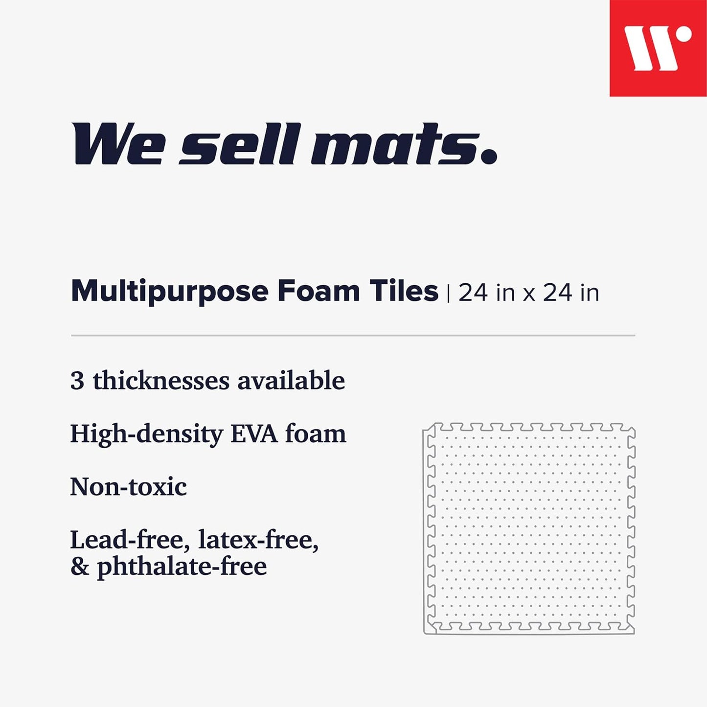 EVA Foam Exercise Floor Mat - 3/8" Thick Interlocking Tiles for Home & Gym | Anti-Fatigue Design