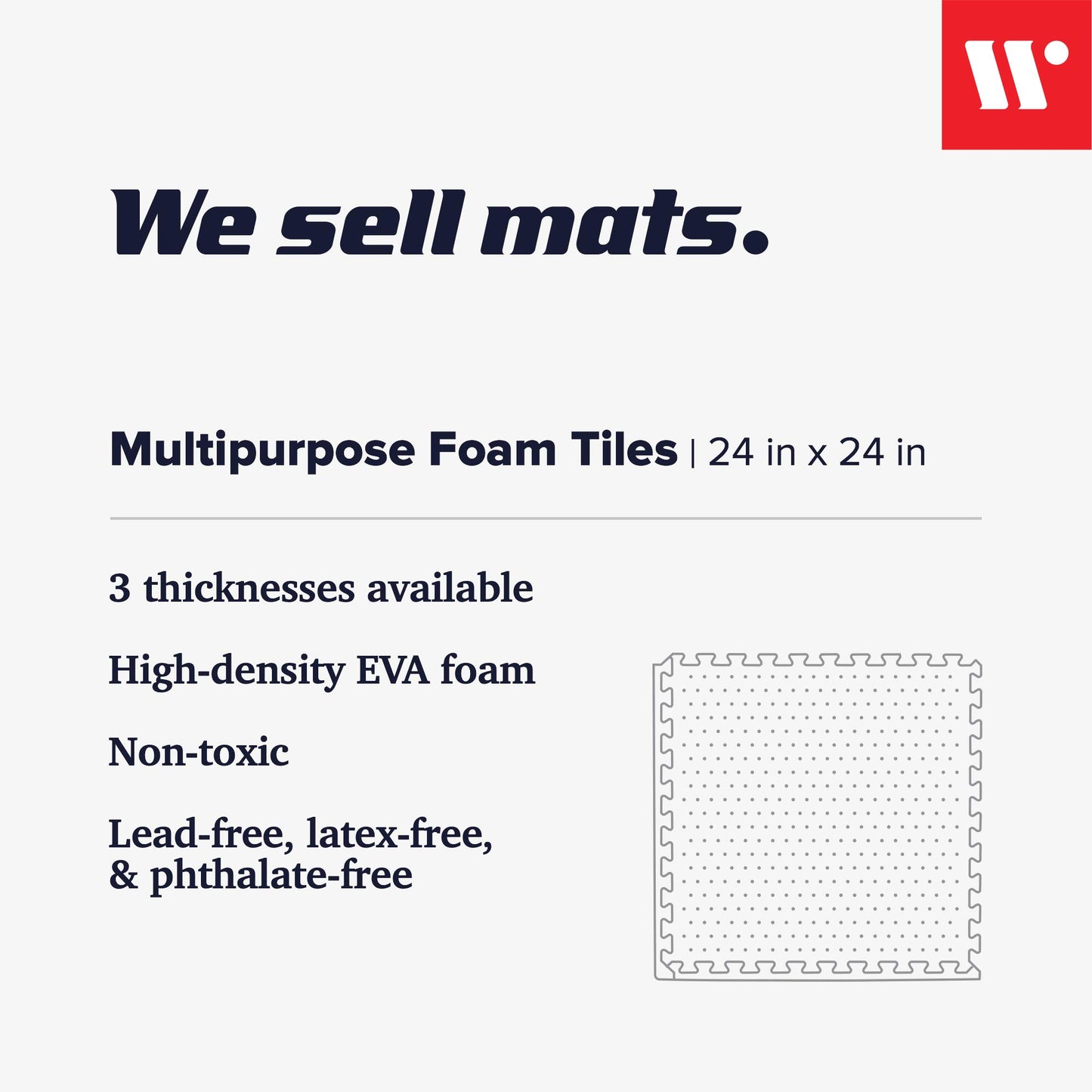 We Sell Mats 3/8 Inch Thick Multipurpose Exercise Floor Mat with EVA Foam, Interlocking Tiles, Anti-Fatigue for Home, or Gym, Green, 16 Sq Ft