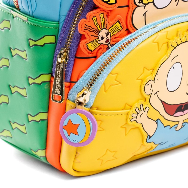 Loungefly Nickelodeon Rugrats Glow In The Dark Tommy, Chuckie, and Angelica Triple Pocket Womens Backpack