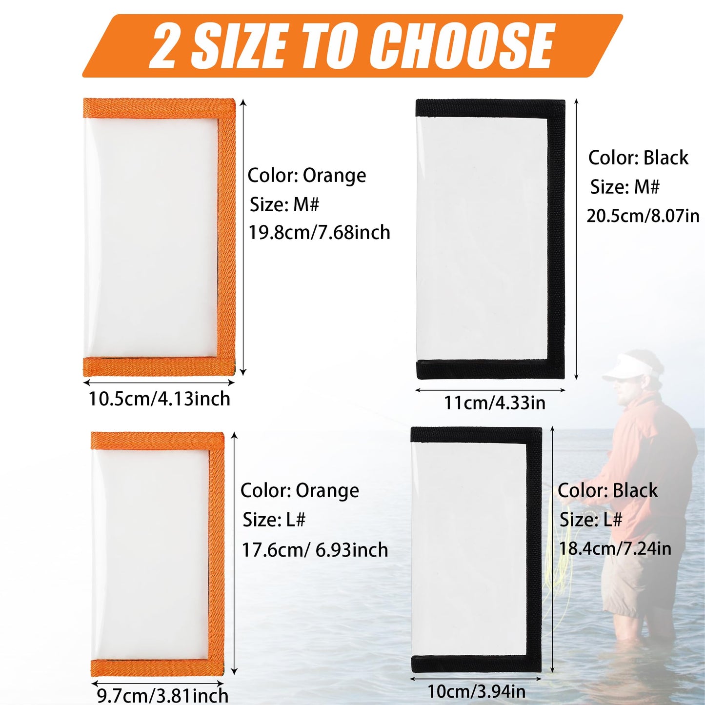 VATEICO Lure Wraps Mix Colors,Keep Lures Hooks Safe,Fishing Lures Covers Durable&Clear PVC Easily See Easy Open and Close Hook & Loop System Fishing Bait Hook Storage (12 Packs - Mix Color - Large)