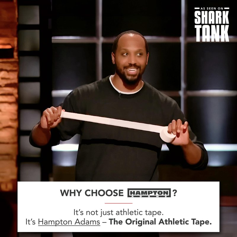 Hampton Adams | As Seen on Shark Tank | Original Bulk Athletic Tape (32-Pack) | 45 ft Rolls | NO Sticky Residue & Easy to Tear | Perfect for Sports Athletes, Trainers & First Aid Injury Wrap (White)
