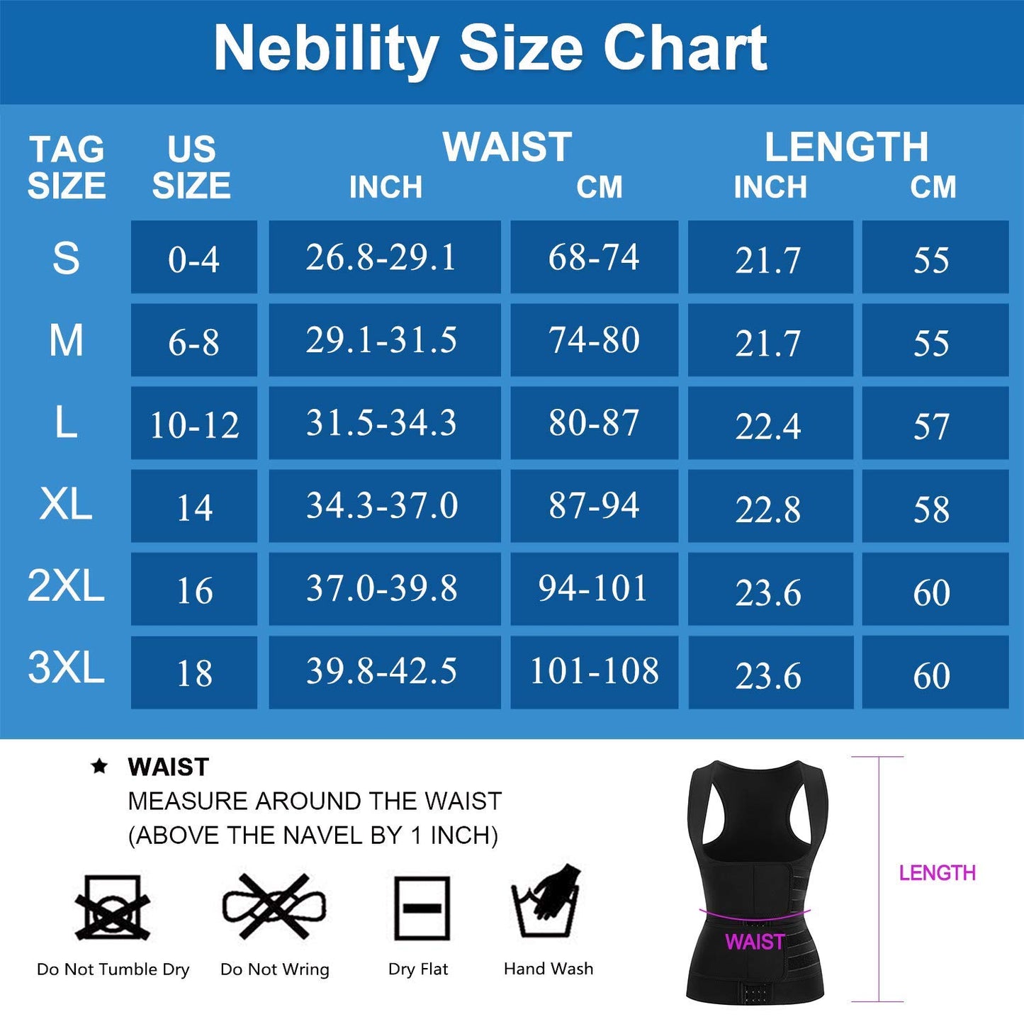 Nebility Women Sauna Sweat Vest Hot Neoprene Sauna Suit Weight Loss Workout Top Waist Trainer Shirt Body Shaper (XX-Large, Black)