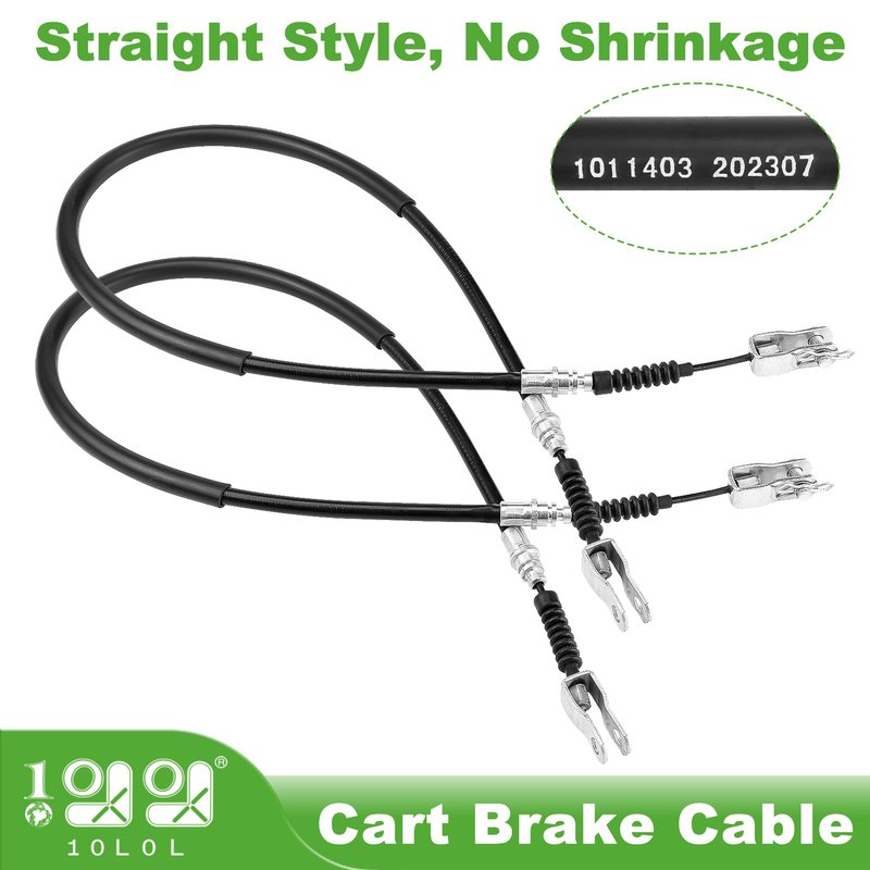 10L0L Golf Cart Brake Cable for Club Car DS 1981-1999 Gas & Electric, 42 Inch Driver and Passenger Side, OEM# 1011125 1011403 1016761-01