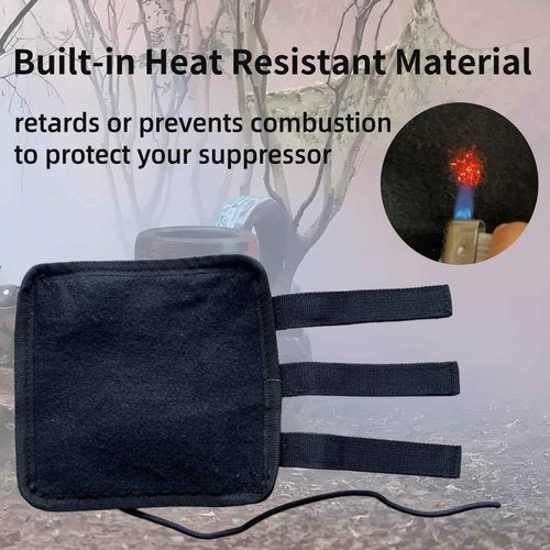 NITIIKA 7.0 inch Suppressor Cover with Burn Proof Micro Fiber Sleeve, 1000℉ Heat Resistant Inner Fiberglass & Silicon Lining Suppressor Wrap,Flame-Retardant Cover Protective Sleeve for Suppressor