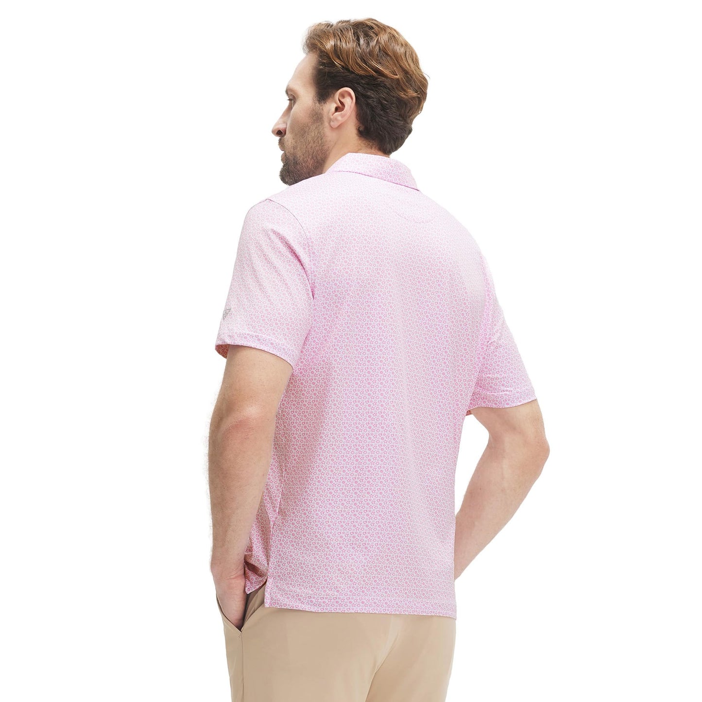 M MAELREG Polo Shirts for Men Quick Dry Fit Short Sleeve Performance Moisture Wicking Print Men’s Golf Shirts