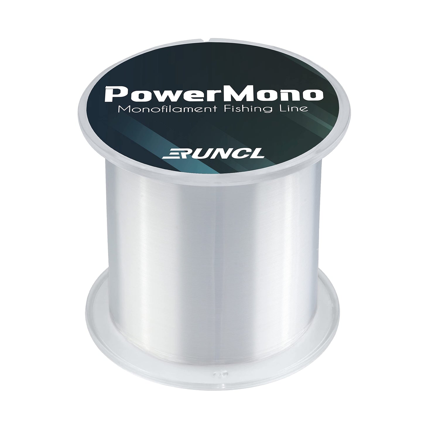 RUNCL PowerMono Fishing Line, Monofilament Fishing Line - Ultimate Strength, Shock Absorber, Suspend in Water, Knot Friendly - Mono Fishing Line (Clear, 3LB(1.4kgs), 300yds)