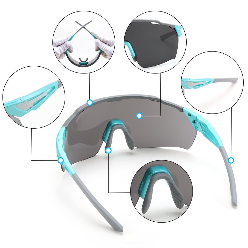FEISEDY Sports Sunglasses for Men Women,Driving Fishing Cycling Mountain Sunglasses UV400 Protection B0149