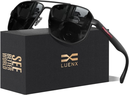 Aviator Sunglasses for Men - Polarized Polygon Lens with UV 400 Protection | Perfect for Driving & Outdoor Activities