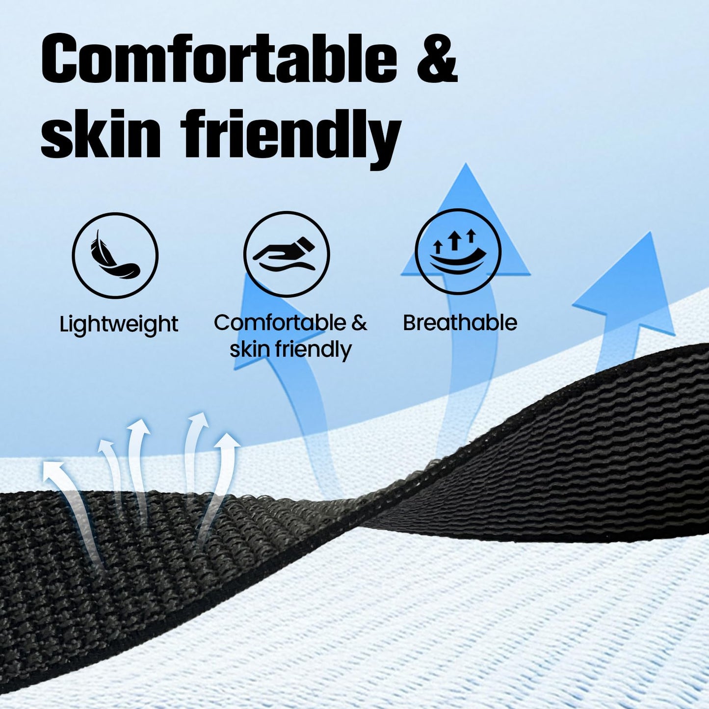 Yeahxing Strap Compatible with Amazfit Helio - Breathable Nylon Loop Sport Replacement Wristband, Adjustable Lightweight Replacement Band for All-Day Wear (Only Strap)
