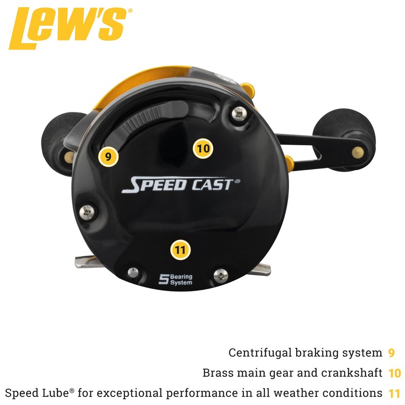 Lew's Speed Cast 5.3:1 Left Hand Casting Reel