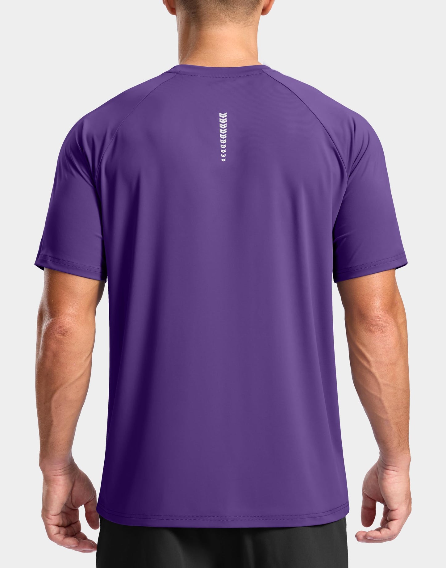 Men's Athletic Workout T-Shirts Moisture Wicking Cooling Running Shirts Short Sleeve Performance Tee for Gym Tennis(Purple,4XL)