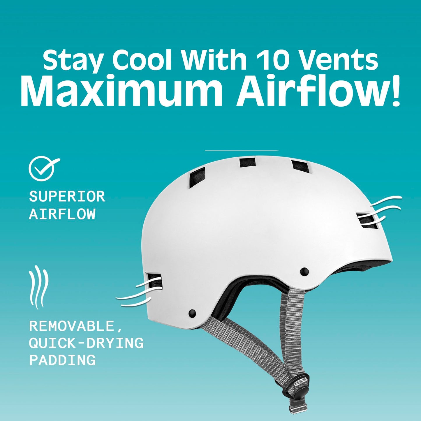 Retrospec Dakota Bicycle / Skateboard Helmet for Adults - Commuter, Bike, Skate, Scooter, Longboard & Incline Skating - Highly Protective & Premium Ventilation- Small - Matte White