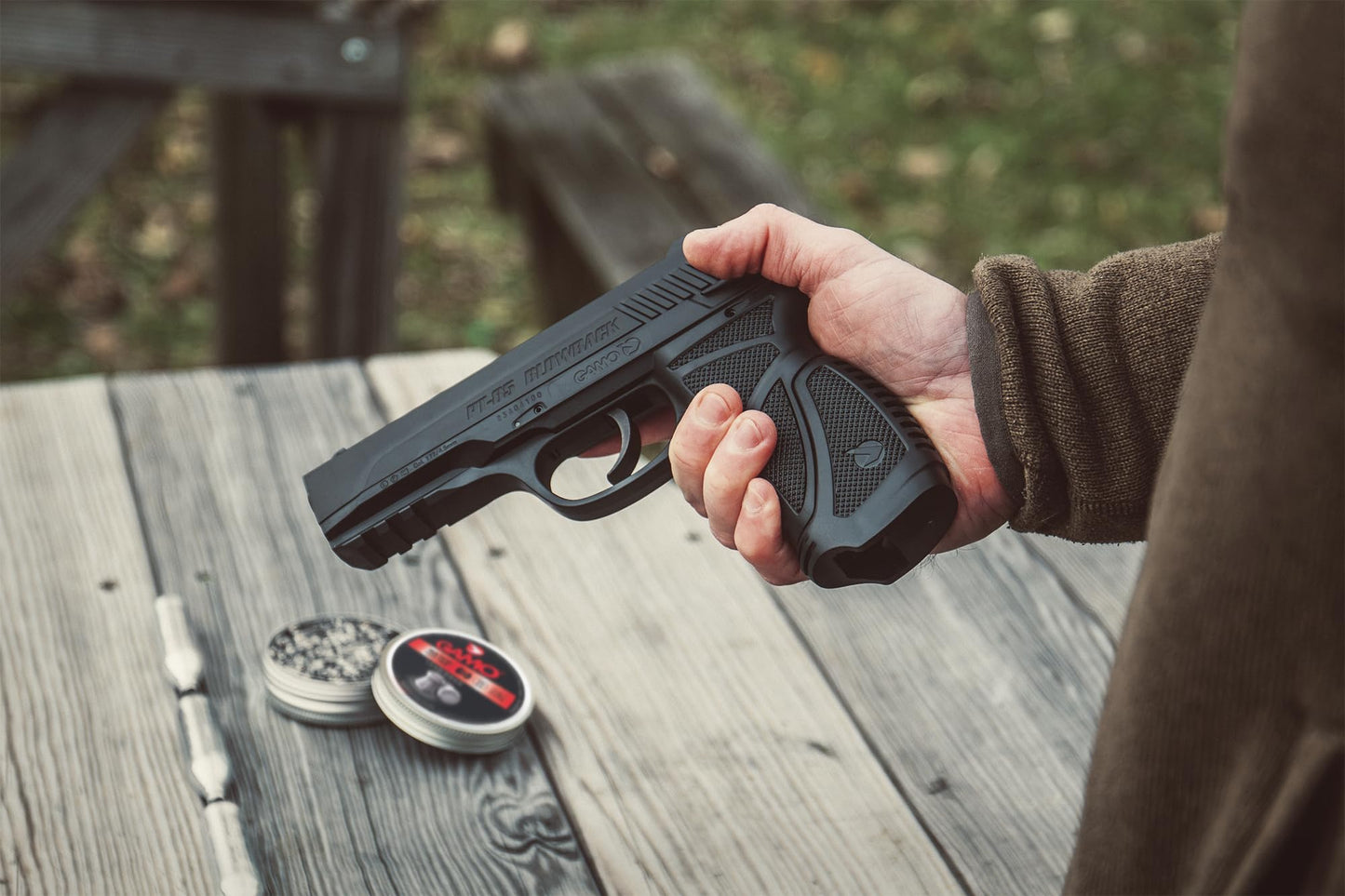 Gamo, PT-85 CO2 Pistol Air Pistol, .177 Caliber, 450 FPS with PBA Pellet, 6 Pellets Double Magazine, CO2 Powered, 611138254
