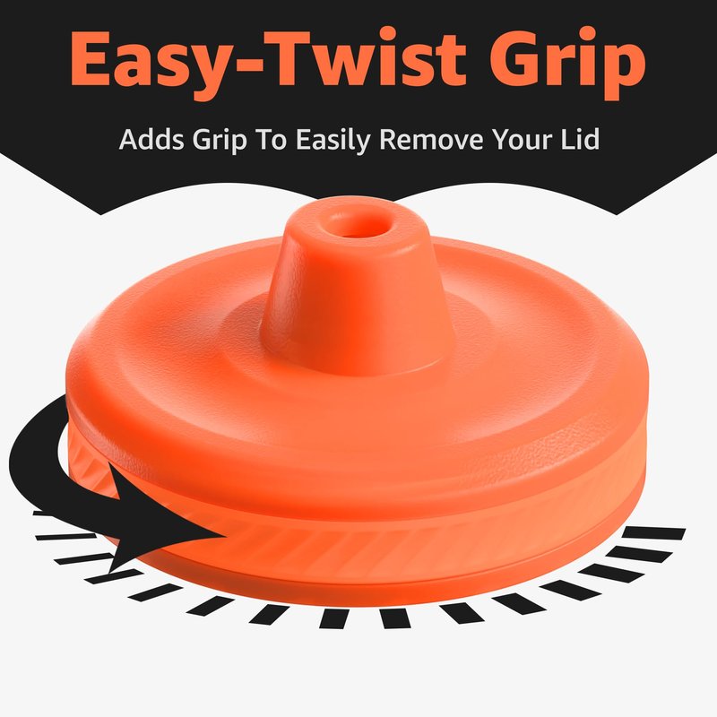 Jmoe USA Improved Lid For Gatorade Water Bottle | Fits Squeezable 32 oz and 30 oz Versions | Faster Flow Valve and Easy Twist Grip | Made With Food-Grade Materials (6-Pack)
