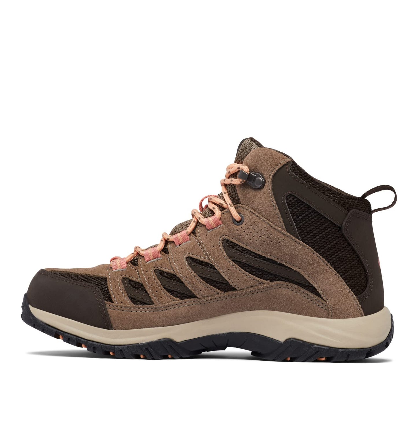 Columbia Womens Crestwood Mid Waterproof, Cordovan/Mud, 9