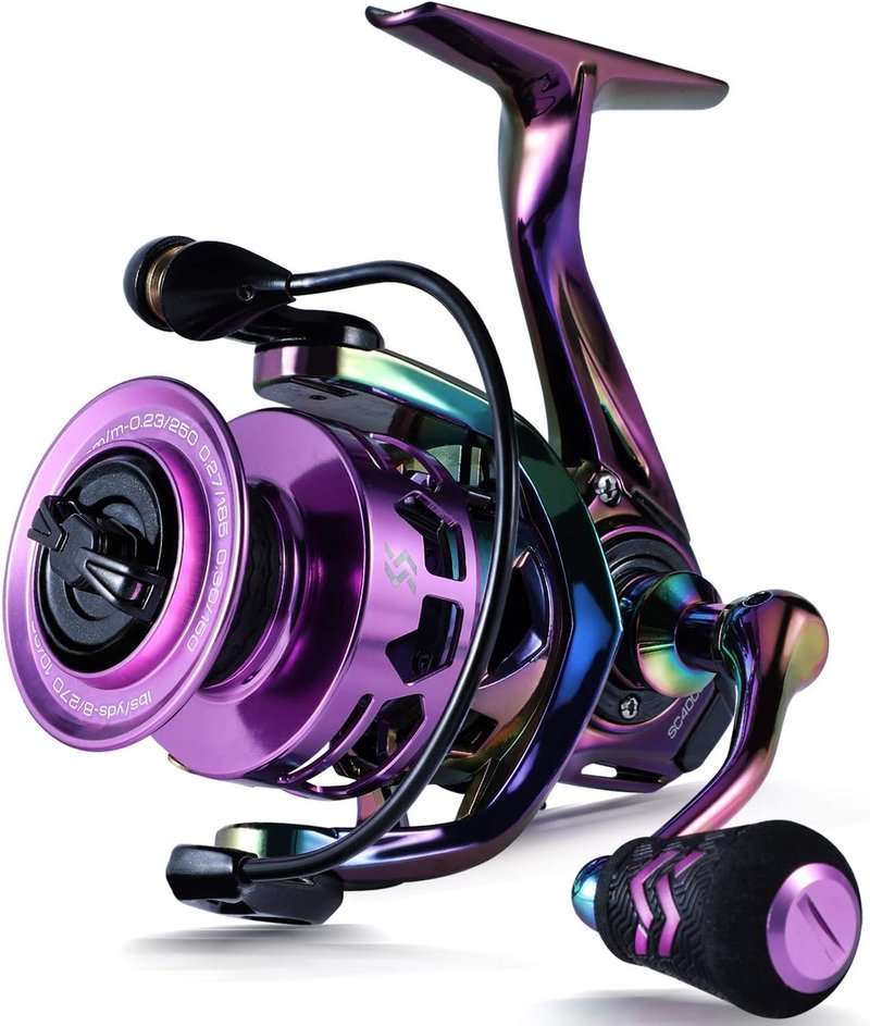 Sougayilang Fishing Reel - Colorful Ultralight Spinning Reel with Graphite Frame | 6.0:1 High Speed, 39 lbs Carbon Drag for Saltwater & Freshwater Fishing