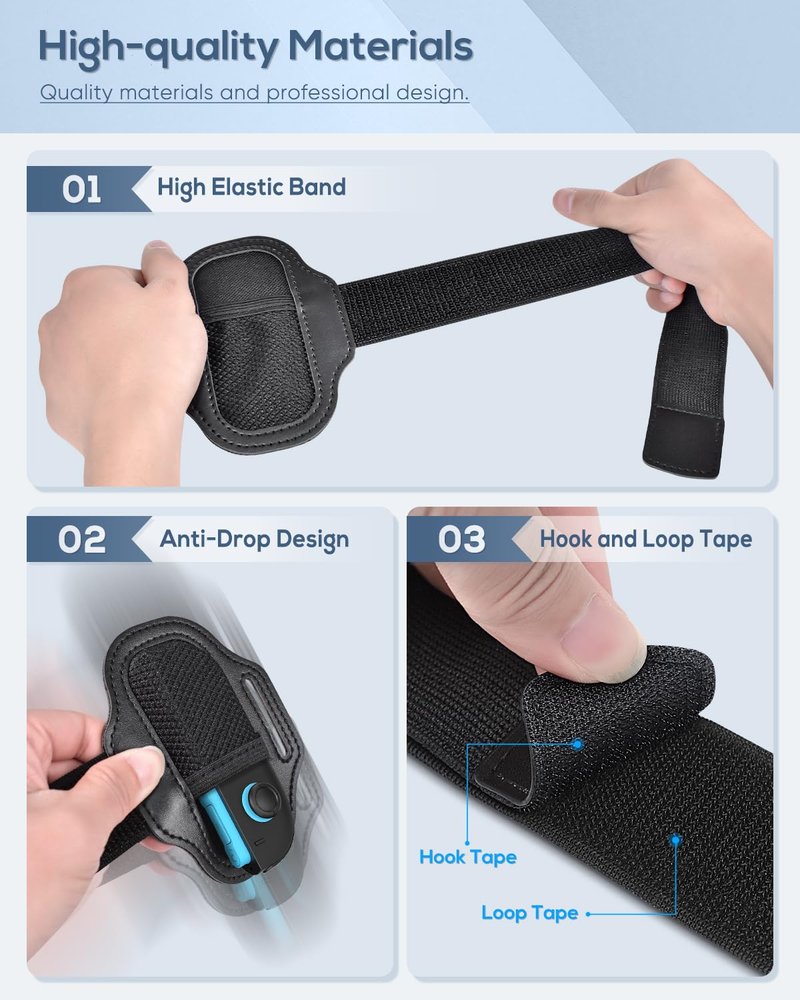 [4 Pack] Leg Straps for Nintendo Switch & Switch OLED Sports Soccer Kicking & Switch Ring Fit Adventure Game, Elastic Leg Straps Accessories with Two Sizes Adjustment for Adult and Kids