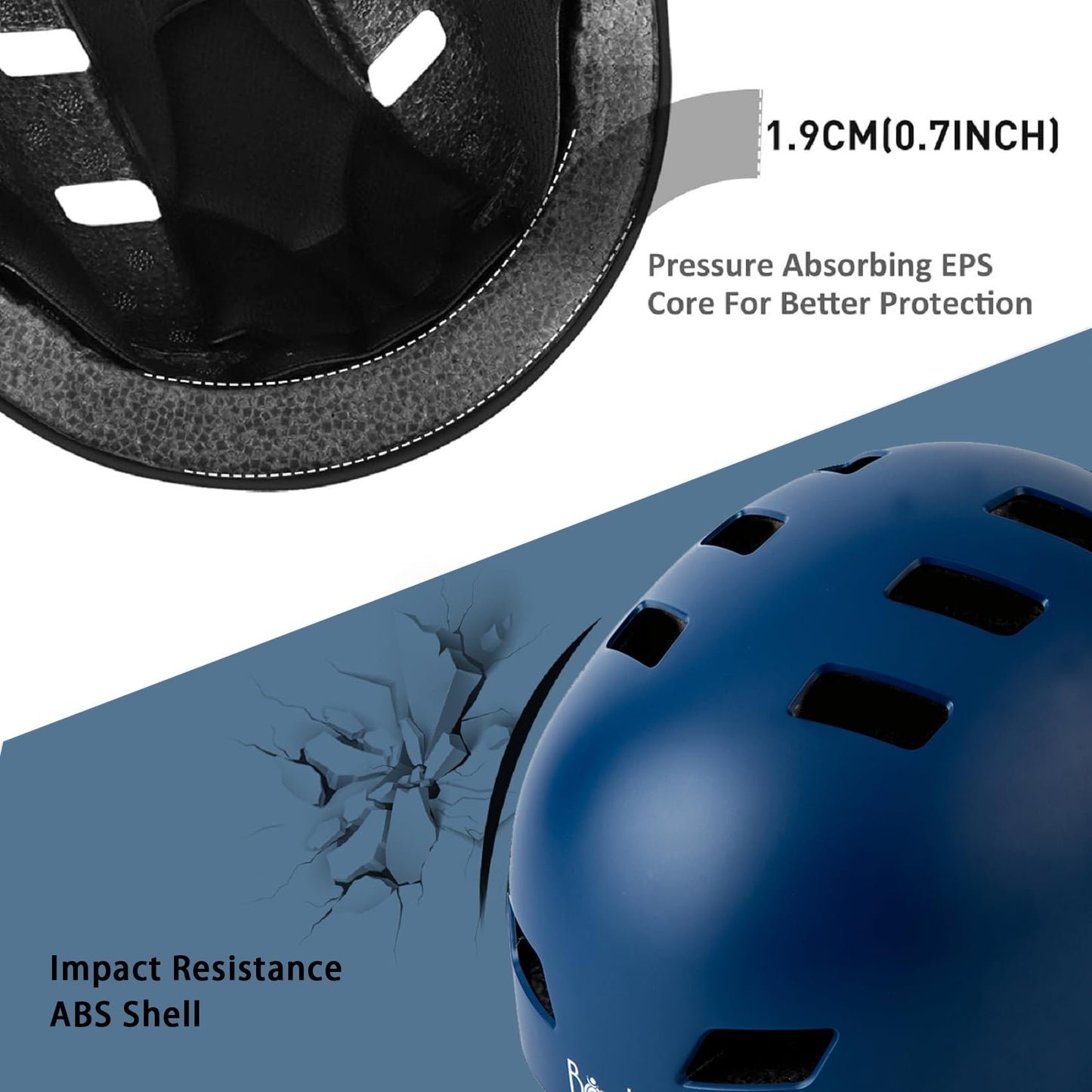 Bike Helmet 3 Sizes for Teenager Kids Youth Adults,Bavilk Skateboard Helmet Adjustable Multi-Sport Bicycle Cycling Scooter Roller Skate Inline Skating Rollerblading for Girls Boys Women Men Teen