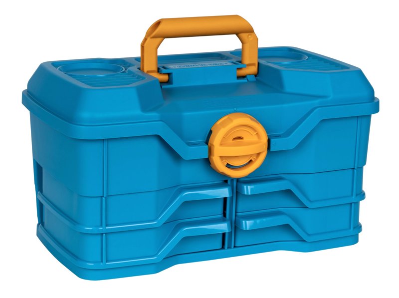 Flambeau Outdoors 440NGA NextGen 4/0 Medium Fishing Tackle Box, 4 Pivot Trays, 23 Compartments, Advanced Tackle Storage Organizer, Blue