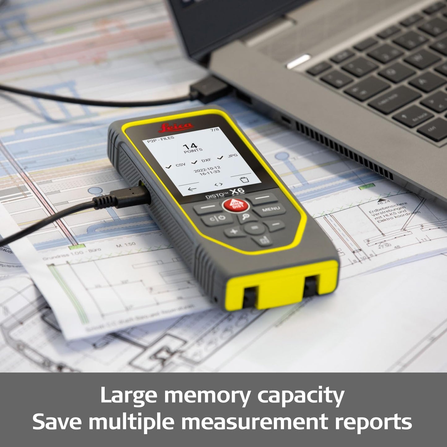 Leica Disto X6 Laser Rangefinder - 800ft Range, 4X Zoom, Bluetooth, IP65 Waterproof | Smart Features & Durable Design
