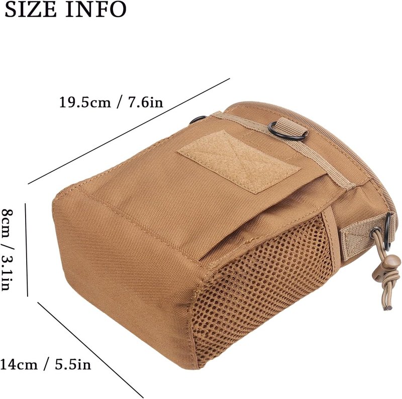 XTACER Tactical Molle Dump Pouch - Versatile Military Storage Bag for Magazines & Ammo | Durable Utility Belt Accessory