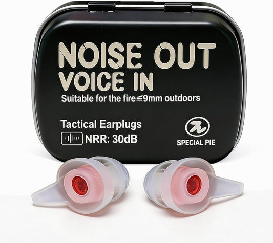 Shooting Ear Plugs - Impulse Noise Reduction 30 dB NRR | Silicone & Reusable Hearing Protection for Outdoor Shooting, Firing Range & Hunting