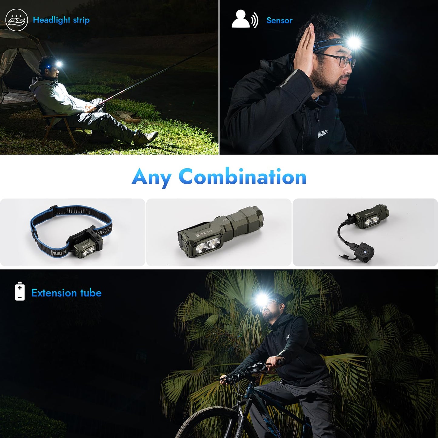 WUBEN E7 1800 Lm Hight Lumen Mini Flashlight with Magnet