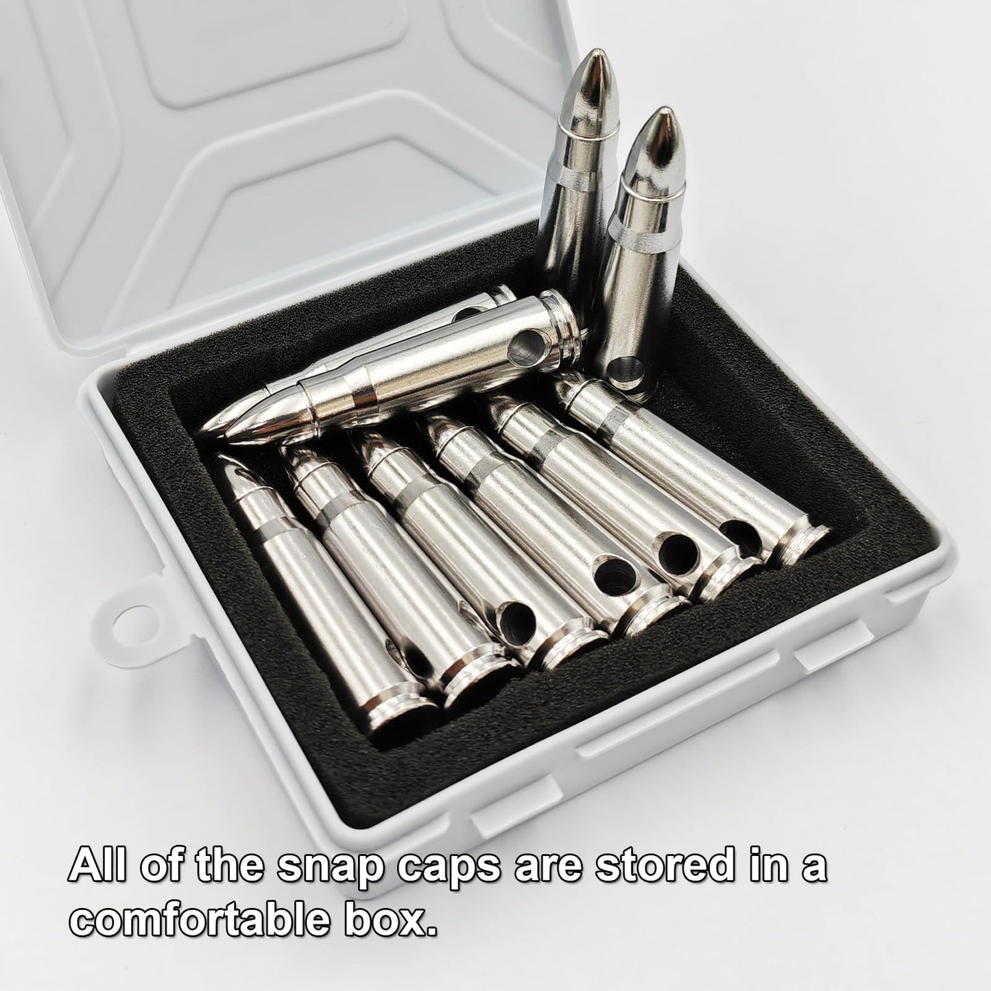 Angeebin Training Snap Caps for Dry Fire Training Dummy Rounds Practice Safe Loading Firing (7.62x39-10pcs)