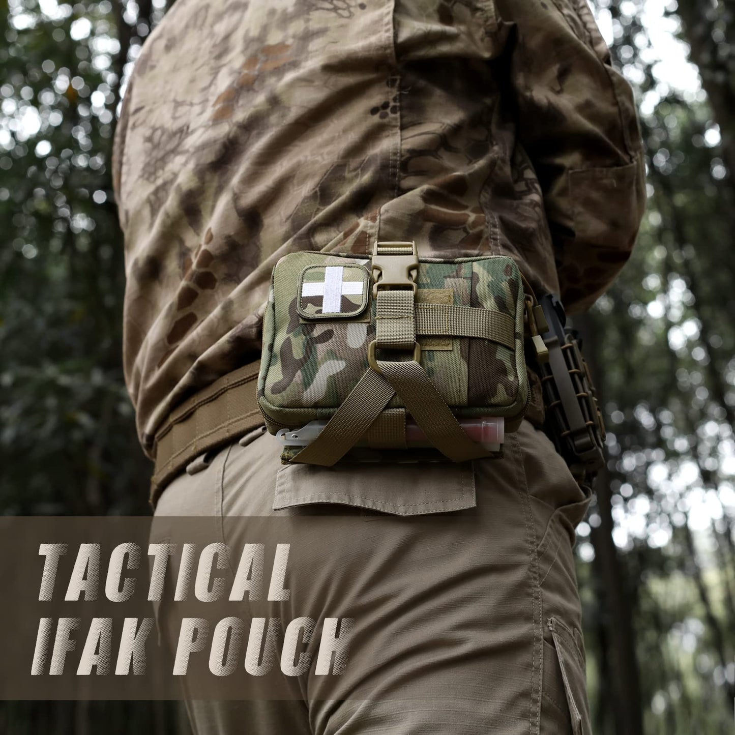 LIVANS Tactical EMT Pouch, Rip Away Molle Medical Pouches IFAK Tear-Away First Aid Kit Emergency Survival Bag for Travel Outdoor Hiking