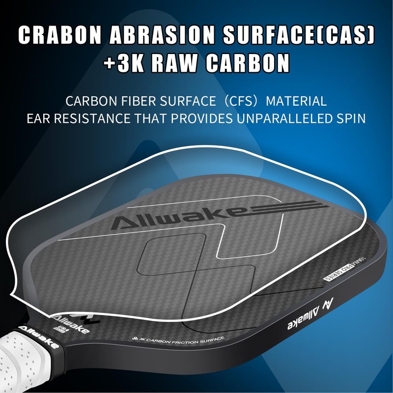 Pickleball Paddles, USAPA Approved, 3k Friction Surface Carbon Fiber Pickleball Paddle, Durable &Lightweight Pickleball Rackets for Adults