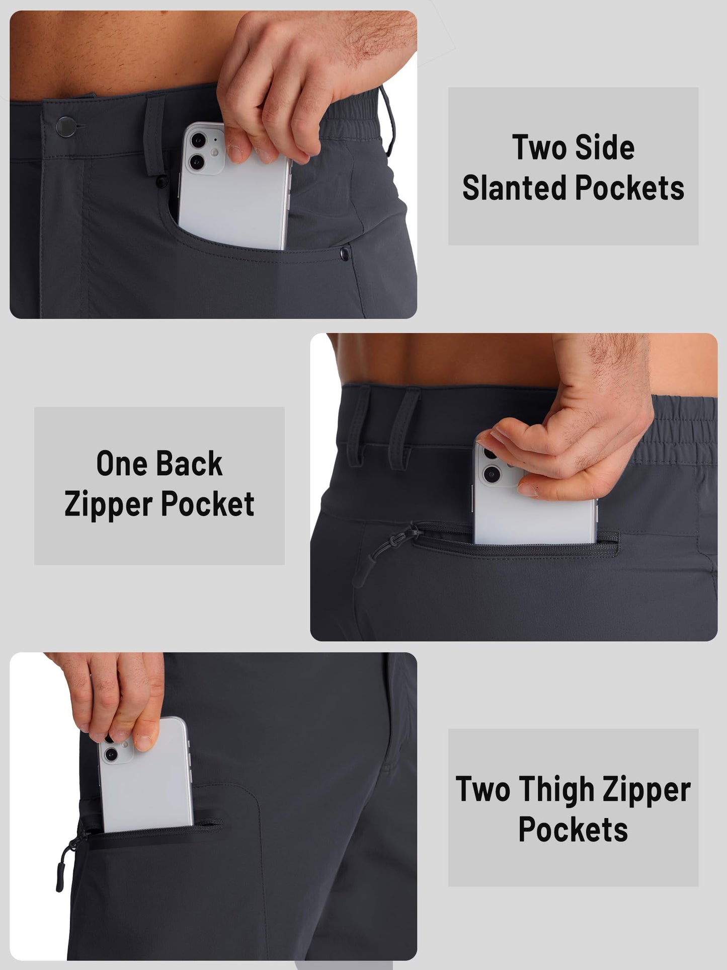 TACVASEN Mens Cargo Casual Shorts Quick Dry Lightweight Hiking Shorts for Men 10 Inch Inseam with Zipper Pockets for Outdoor Golf Summer