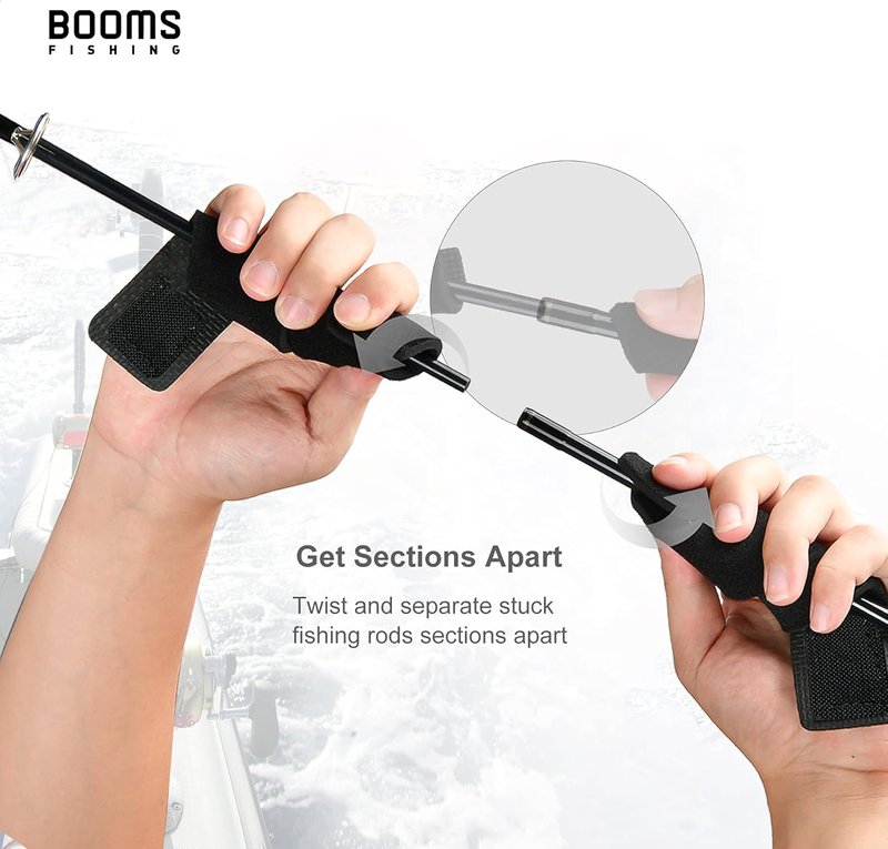 Fishing Rod Wraps - Booms Fishing RS3 Hook & Loop Straps for Casting, Spinning & Fly Rods | Adjustable Size