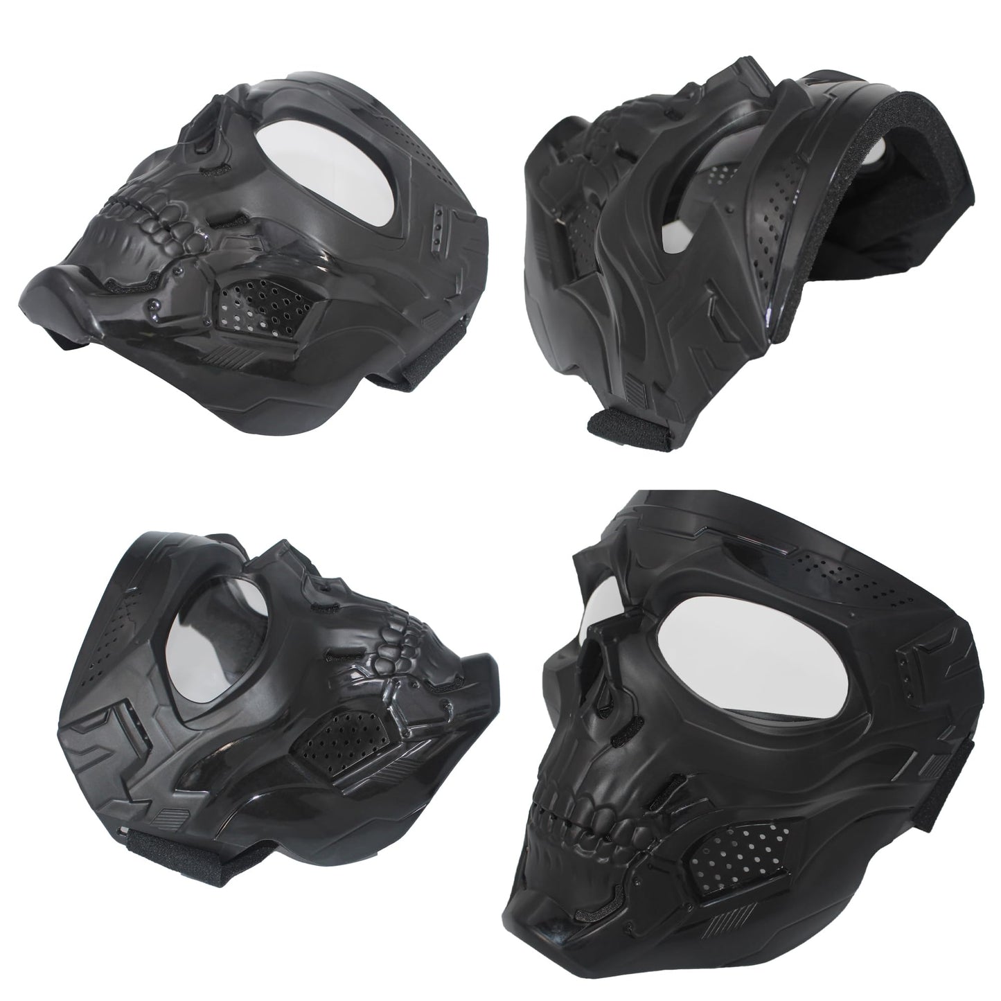 Airsoft Skull Mask Full Face Tactical Masks with PC Lens，Resistant Army Fans Supplies Tactical Mask for Halloween Paintball Game Movie Props Party and Other Outdoor Activities