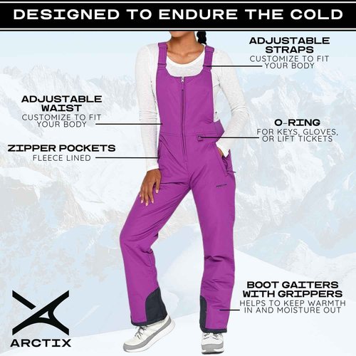 Arctix Women's Essential Insulated Bib Overalls, Amethyst, 3X