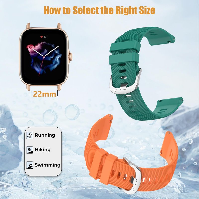 XIDESSEN 4 Pack Silicone Bands Compatible With COROS Pace 3/4,COROS Pace Pro/Apex 2 PRO/Apex PRO/Apex 4 42mm,Sports Beathable Silicone Replacement Watch Strap for Men Women