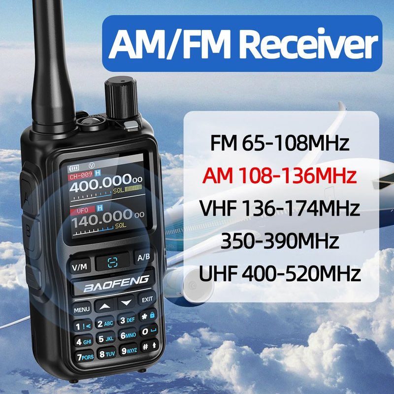 BAOFENG Radio UV-5R MINI Ham Radio Handheld UV5R Long Range Walkie Talkies Rechargeable Emergency NOAA Weather Two Way Radios APP Programming Dual PTT USB-C Charger for Hiking Survival Gear,2 Pack