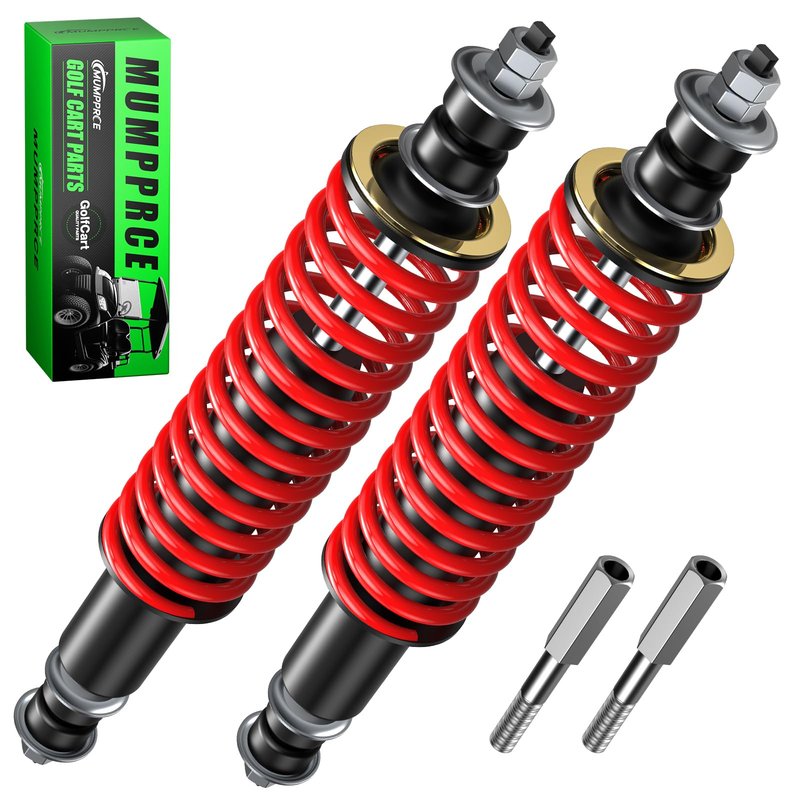 MUMPPRCE EZGO Golf Cart Heavy Duty Coil Spring Shock Absorber for TXT/Medalist 1994-UP Gas or Electric Models, EZGO TXT Front and Rear Shock Absorber, Replaces OEM# 70928-G01, 76418-G01, 70630-G01