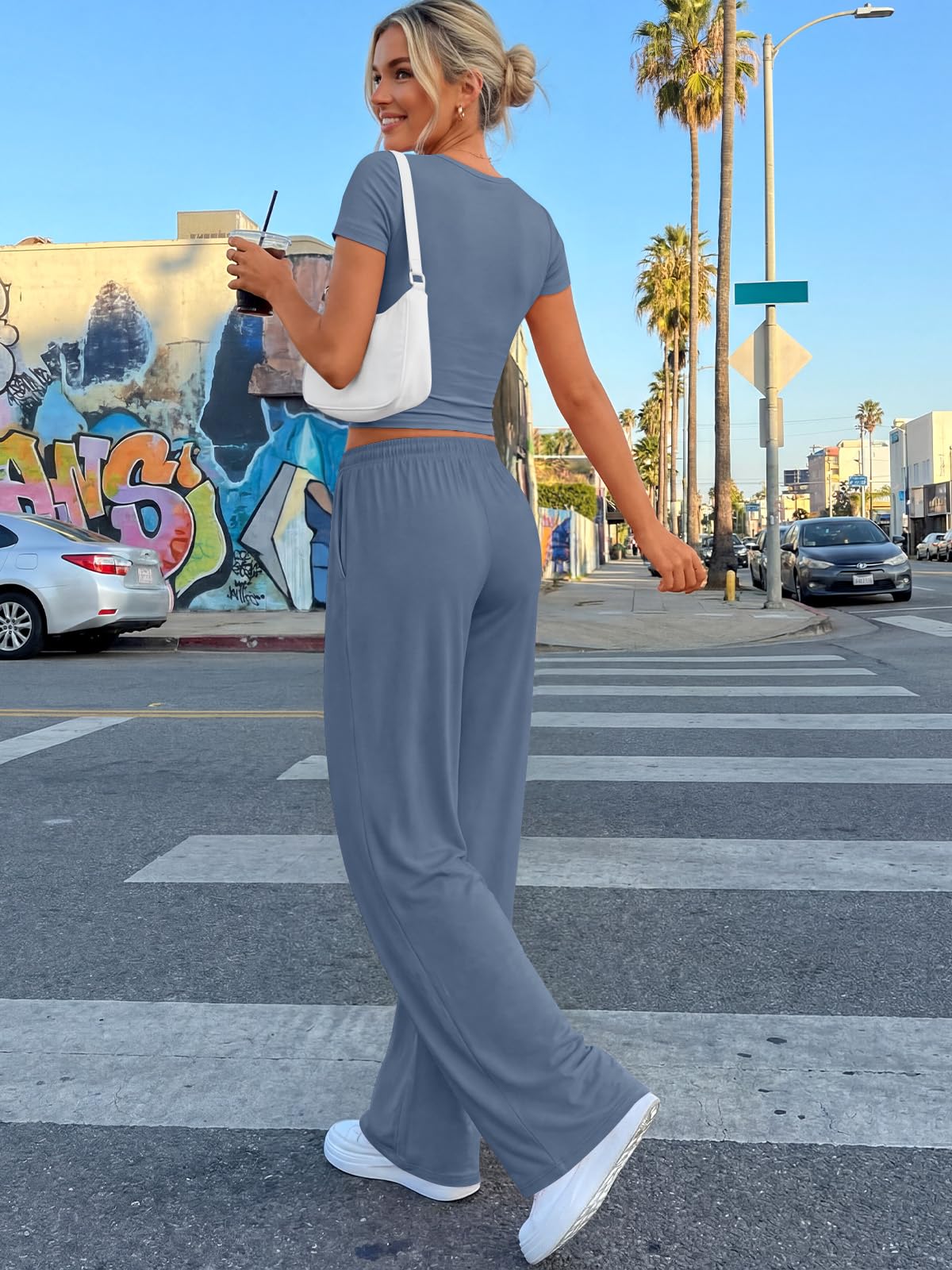 Trendy Queen Womens 2 Two Piece Set 2026 Summer Workout Vacation Gym Clothes Spring Fashion Lounge Matching Airport Travel Outfit Resort Wear Fitness Athleisure Clothing