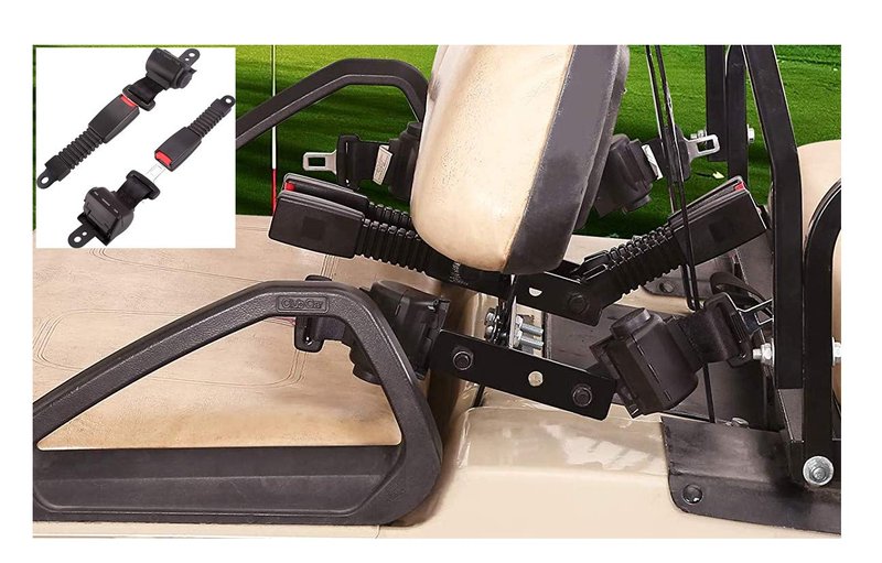 BestAccess Universal Golf Cart Seat Belt Kit | Front Rear Golf Cart Seat Belt Kit for EZGO Club Car Yamaha Golf cart