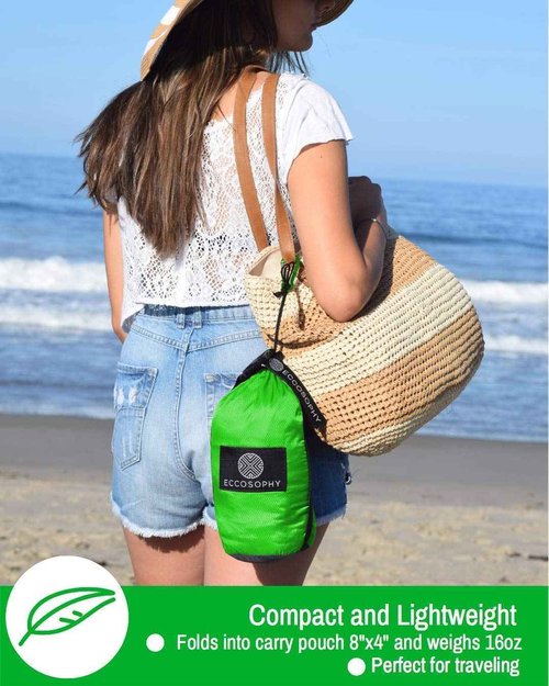 ECCOSOPHY Sandproof Beach Blanket and Quick Dry Microfiber Beach Towel Collection.