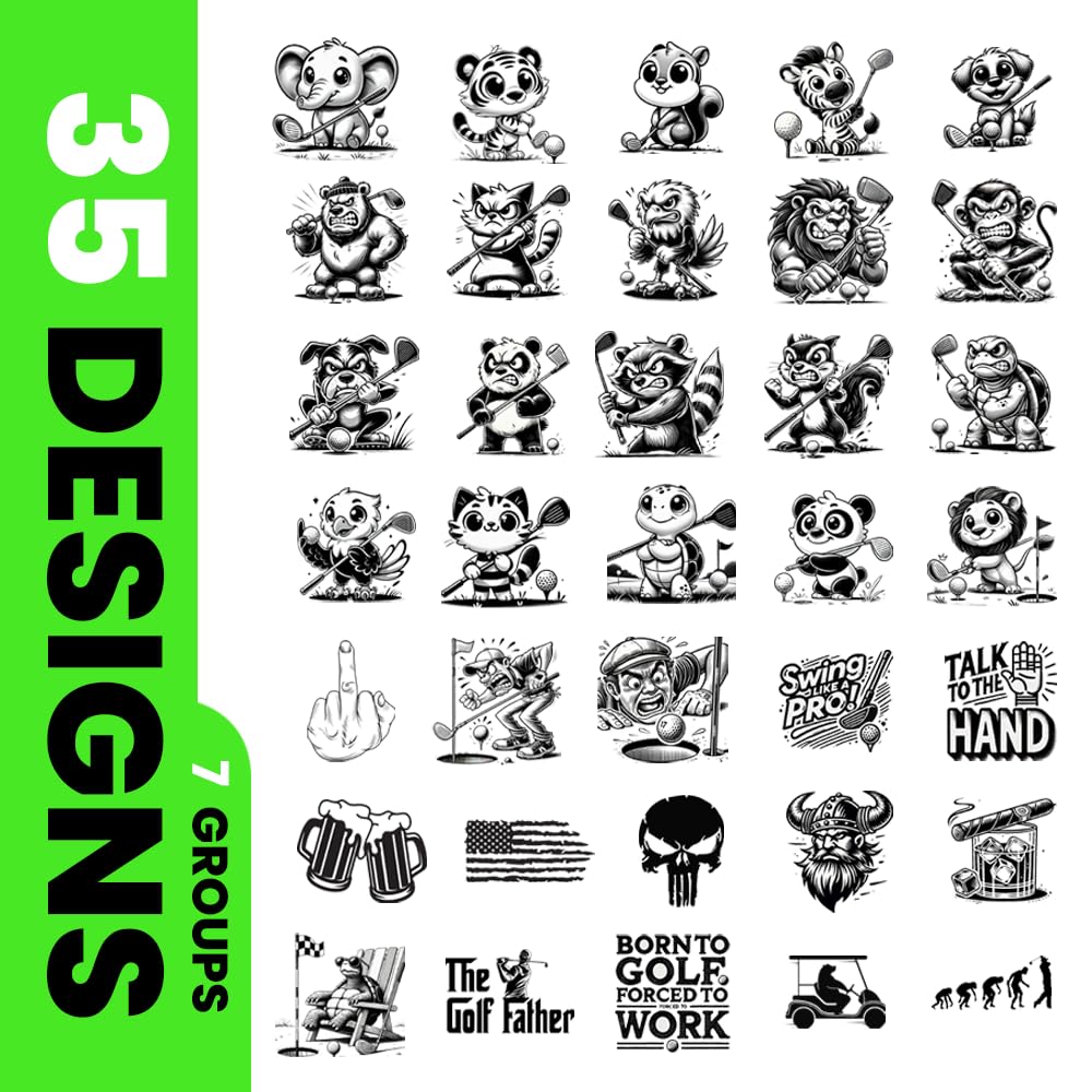 stonesun Golf Ball Stamp (Cute Animals 2)