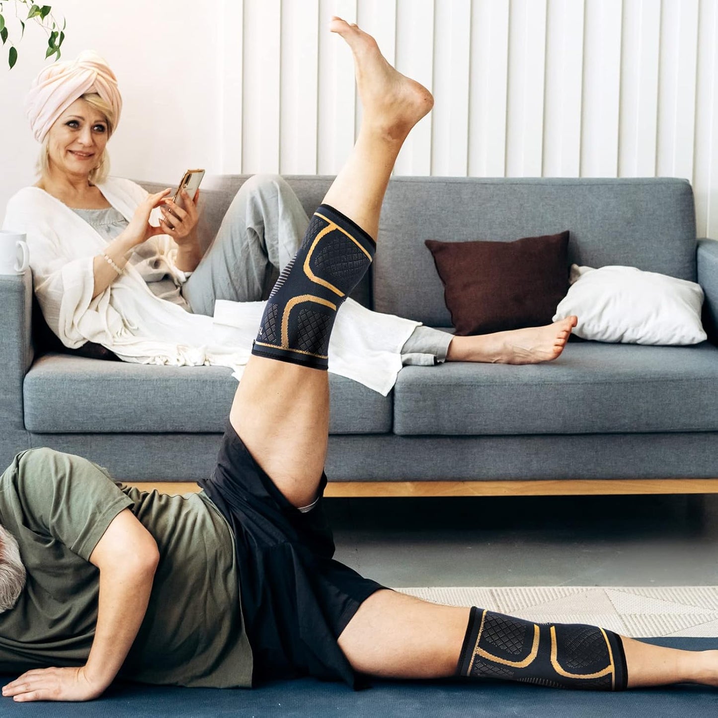 Copper Knee Braces - Compression Sleeves for Pain Relief & Support | 2-Pack, X-Large