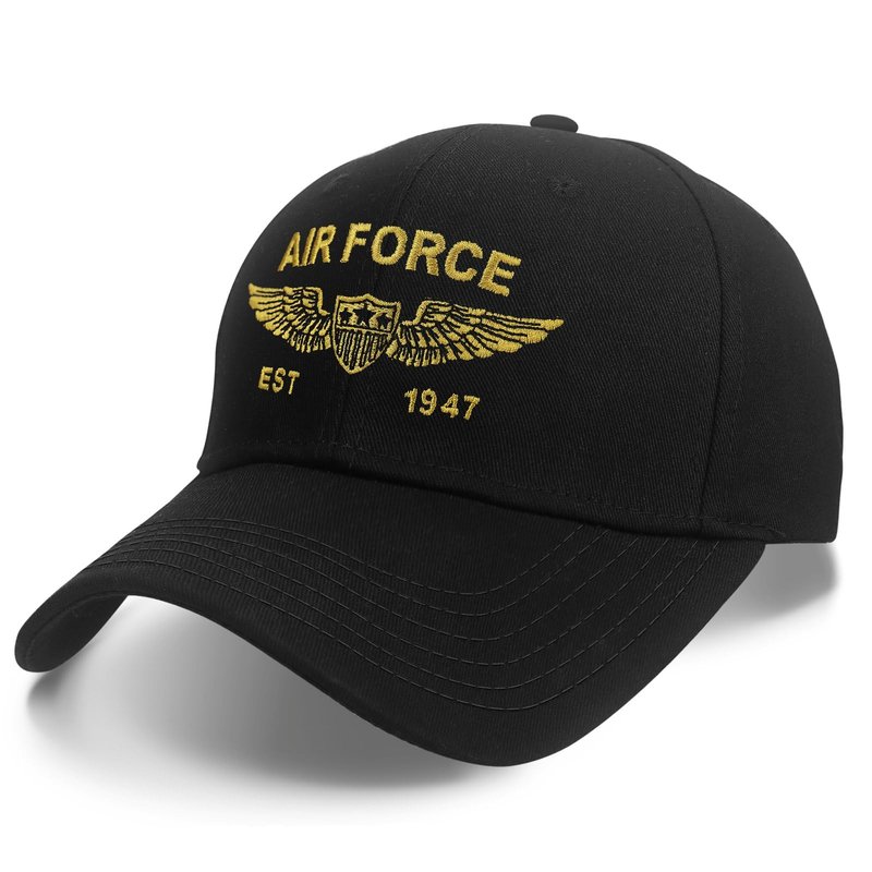 Air Force Hat for Men US Air Force Army Veterns Military Hat for Men 100% Cotton Adjustable Caps Perfect Veteran Gifts for Husband Father Grandpa,Air Force Veteran Active/Retired Members