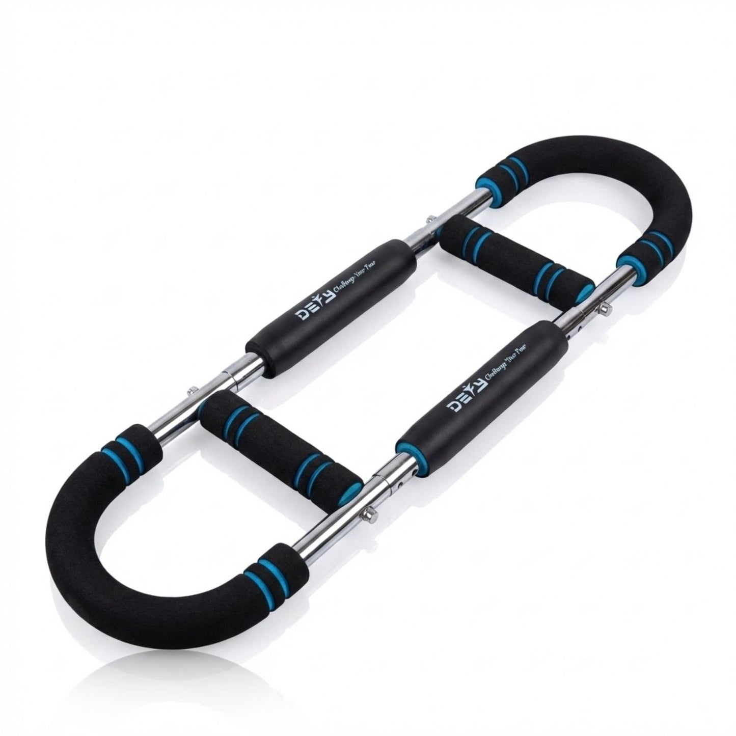 DEFY Adjustable Arm Twister Trainer (30-110 Lbs) with 4 Steel Springs & 3 Resistance Levels – Portable Chest Expander for Biceps, Shoulders, and Upper Body Fitness (Blue)