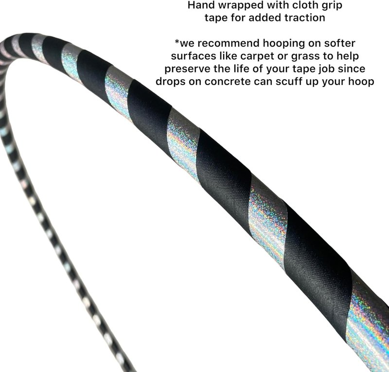 36-Inch Dance Hula Hoop - Lightweight 11 oz | Made in The USA, Black