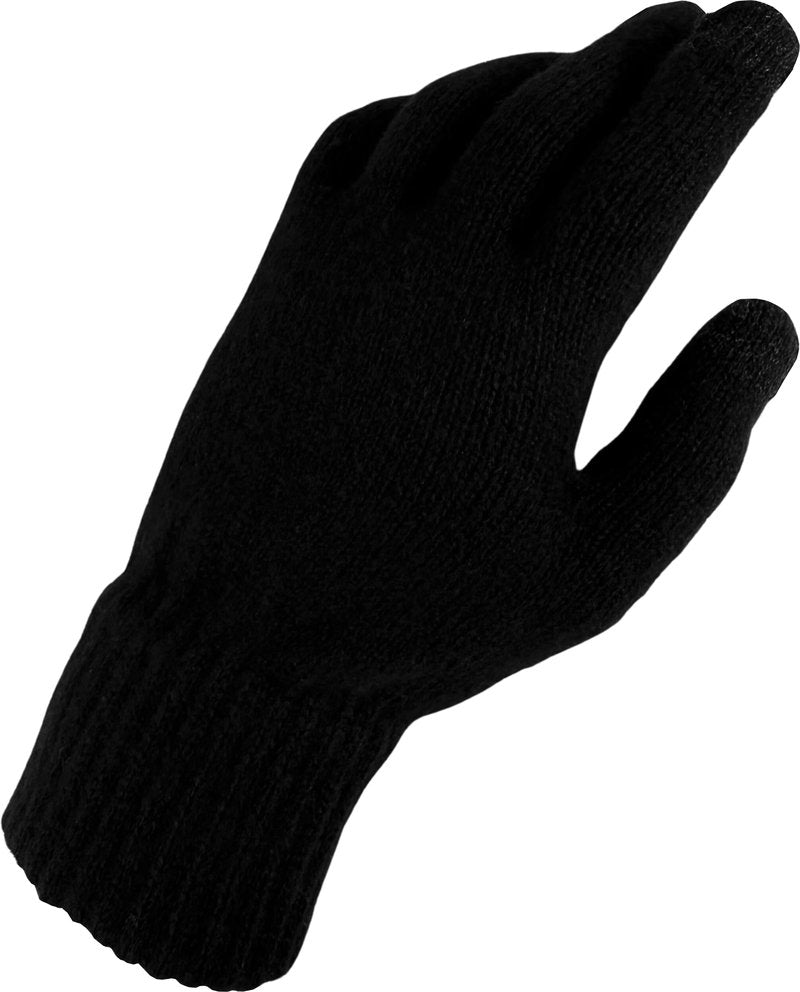 2-Sets Beanies & Touch Screen Gloves, Premium Thick Winter Thermal Men Women (Black, One Size)